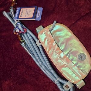 Top Paw Iridescent Pouch with Light Blue Rope Dog Leash Nwt Up To 8Ft